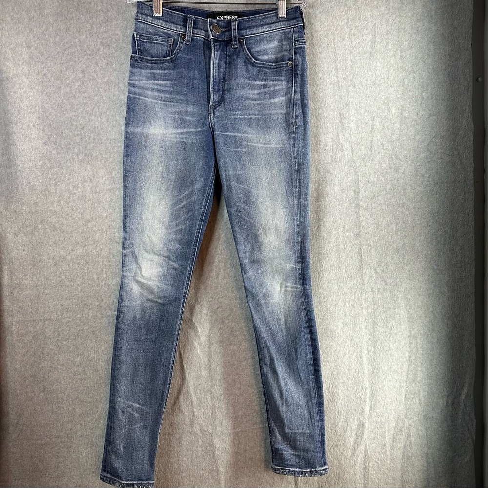 Express jeans Blue stretch denim perfect legging Jegging 00 Short inseam